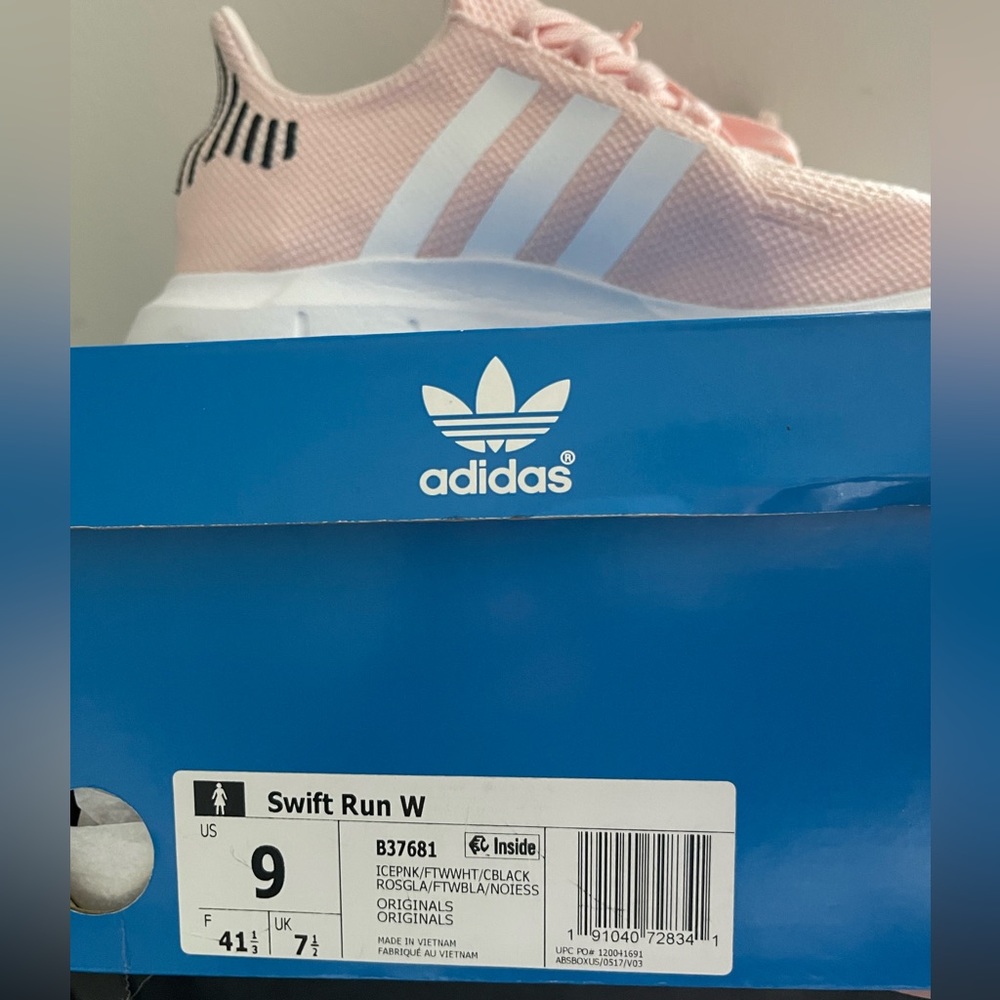 Adidas Swift Run W Pink Knit Sneakers Women’s Size 9 Athletic Shoes - Picture 5 of 5
